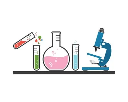 Laboratory icon logo vector illustration design Stock Illustration