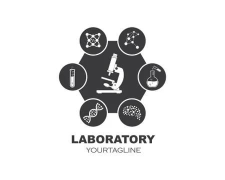 Laboratory icon logo vector illustration design Stock Illustration