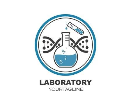 Laboratory icon logo vector illustration design Stock Illustration