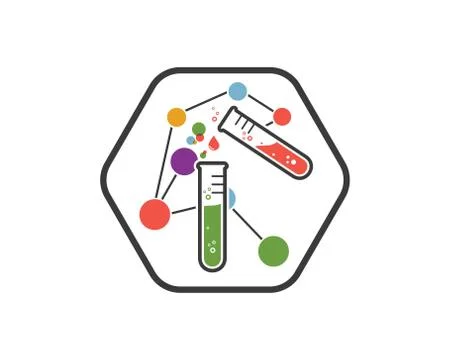 Laboratory icon logo vector illustration design Stock Illustration