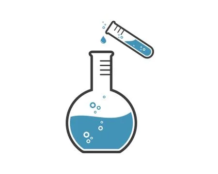 Laboratory icon logo vector illustration design Stock Illustration