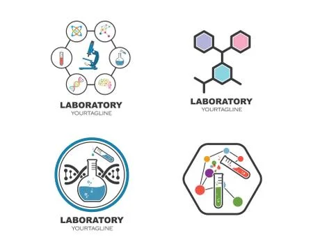 Laboratory icon logo vector illustration design Stockillustratie