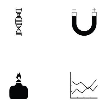 Laboratory icon set Stock Illustration