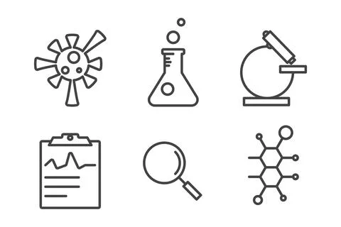 Laboratory icon set Stock Illustration