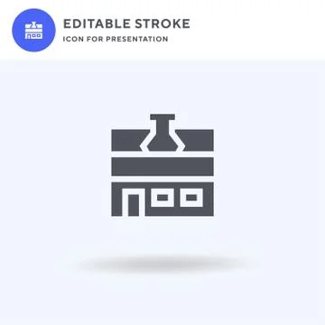 Laboratory icon vector, filled flat sign, solid pictogram isolated on white,  Stock Illustration