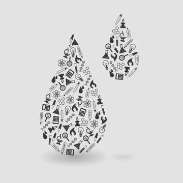 Laboratory icons Stock Illustration