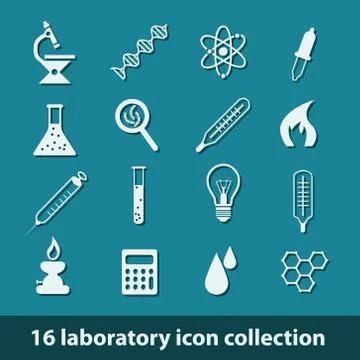 Laboratory icons Stock Illustration