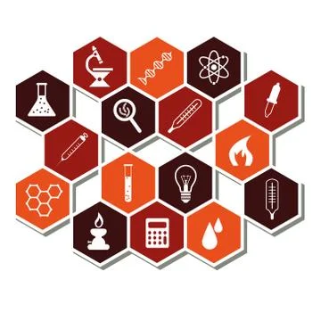 Laboratory icons Stock Illustration