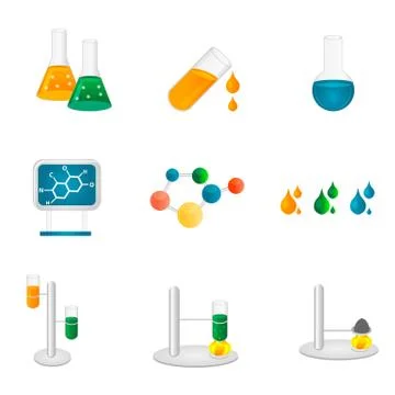 Laboratory icons Stock Illustration