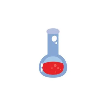 Laboratory instrument with bubbles on white background Stock Illustration