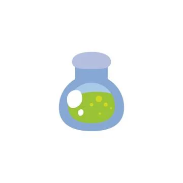 Laboratory instrument with bubbles on white background Stock Illustration