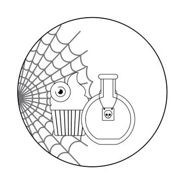 Laboratory instrument with bubbles on white background Stock Illustration