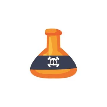Laboratory instrument with bubbles on white background Stock Illustration