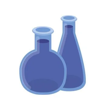 Laboratory instruments in white background Illustrazione stock