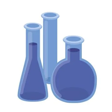 Laboratory instruments in white background Illustrazione stock