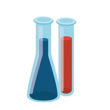 Laboratory instruments in white background Illustrazione stock
