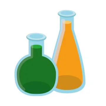 Laboratory instruments in white background Illustrazione stock