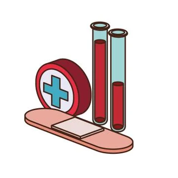 Laboratory instruments in white background Illustrazione stock