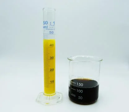 Laboratory labware for science experiments, white background Stock Photos