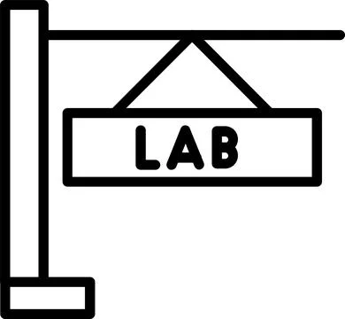 Laboratory Line Icon Design Stock Illustration