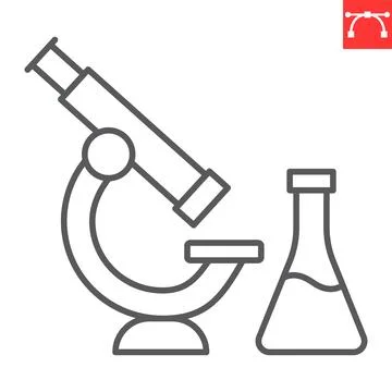 Laboratory line icon 스톡 일러스트