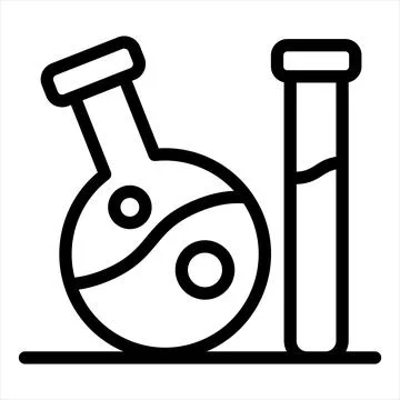 Laboratory line icon vector illustration isolated on white background Illustrazione stock
