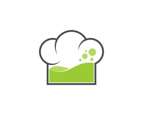 Laboratory liquid in the chef hat logo Stock-Illustration