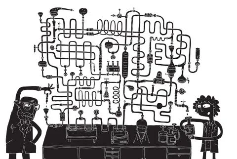 Laboratory Maze Game Stock Illustration
