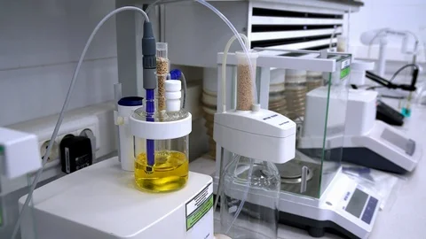 Laboratory measurements close up Video stock 119987743