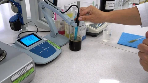 Laboratory measurements close-up Stock Footage 122168412