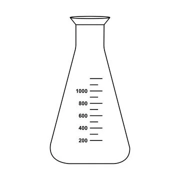 Laboratory measuring cup icon Illustrazione stock