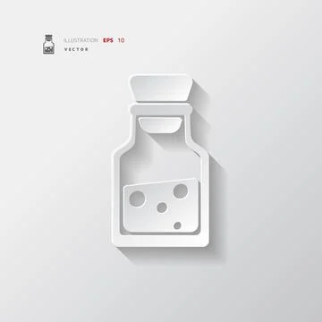 Laboratory medical flask. Application button. 스톡 일러스트