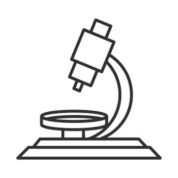 Laboratory microscope analsis science line icon 库存插图