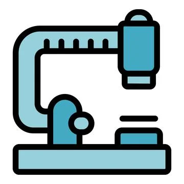 Laboratory microscope analyzing sample, scientific research icon Illustrazione stock