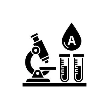 Laboratory Microscope and Test Tubes Science Icon Stockillustratie