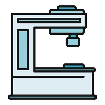 Laboratory microscope for close up examination and research Stock Illustration