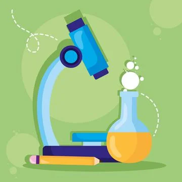 Laboratory microscope design Illustrazione stock