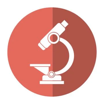 Laboratory microscope equipment icon shadow 스톡 일러스트