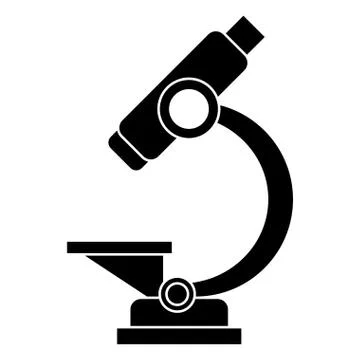 Laboratory microscope equipment pictogram 库存插图