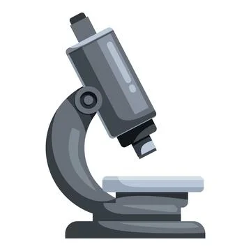 Laboratory microscope focusing on sample slide for scientific research Stock Illustration