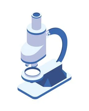 Laboratory microscope icon Stock Illustration