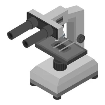 Laboratory microscope icon, isometric style Stock Illustration