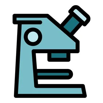 Laboratory microscope icon, outline style 스톡 일러스트