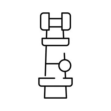 Laboratory microscope icon for scientific research and analysis Stock Illustration