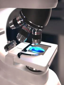 Laboratory microscope, illustration Illustrazione stock