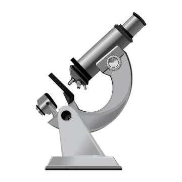 Laboratory microscope isolated on a white. Vector illustration Stock Illustration
