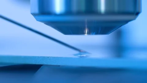 Laboratory Microscope Lens. Modern Experiment In A Lab Stock Footage 162664778