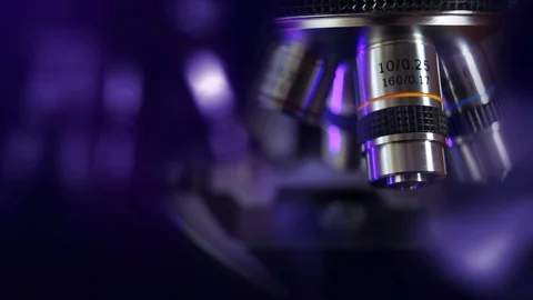 Laboratory microscope for research and analysis. Stock Footage 117639085