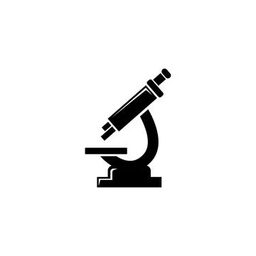Laboratory Microscope, Research Tool. Flat Vector Icon illustration. Simple b Stock Illustration