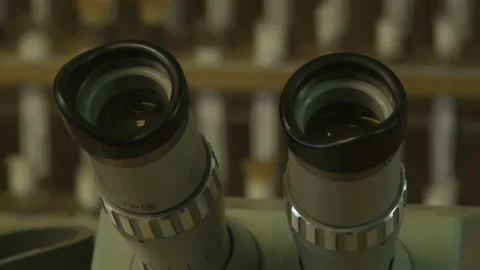 Laboratory microscope for science. Stock Footage 154475541